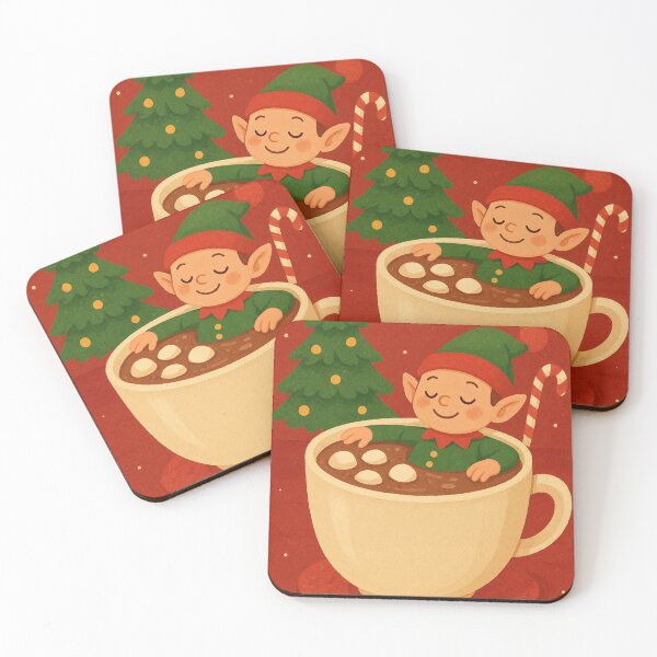 Item preview, Cute Elf in Hot Cocoa Bath designed and sold by EvardeanPlus.