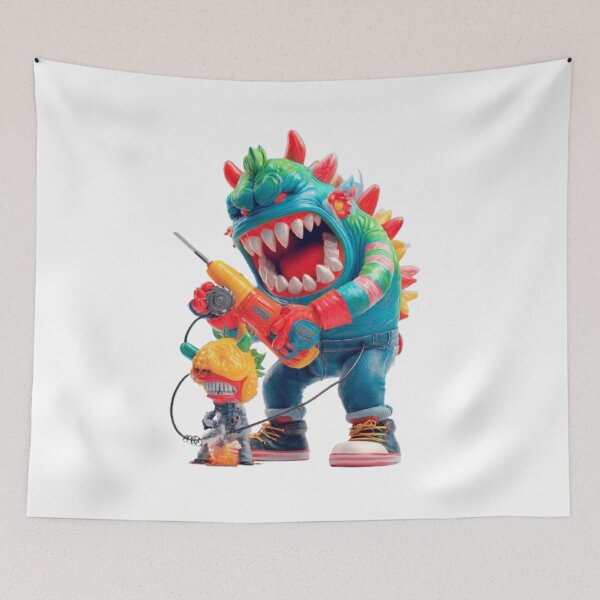 Item preview, Graffiti Art Cartoon Monster Drill Toy designed and sold by AlexLineArt.