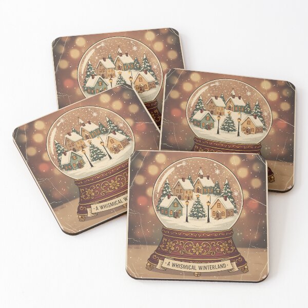 Item preview, Vintage Snow Globe Winter Village designed and sold by digisetumedia.