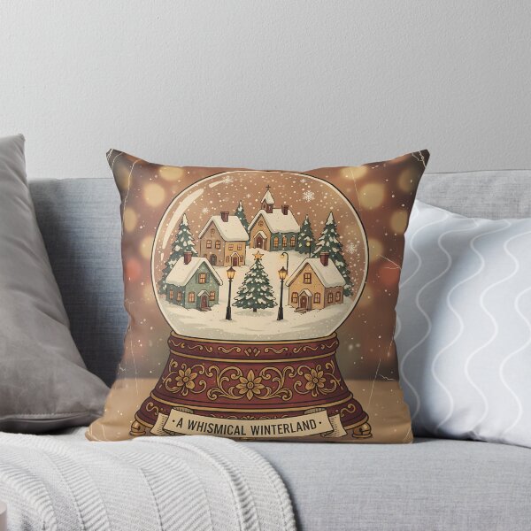 Item preview, Vintage Snow Globe Winter Village designed and sold by digisetumedia.