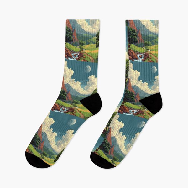 Item preview, Retro Pixel Art Landscape designed and sold by bapupa.