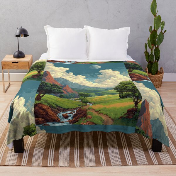 Item preview, Retro Pixel Art Landscape designed and sold by bapupa.