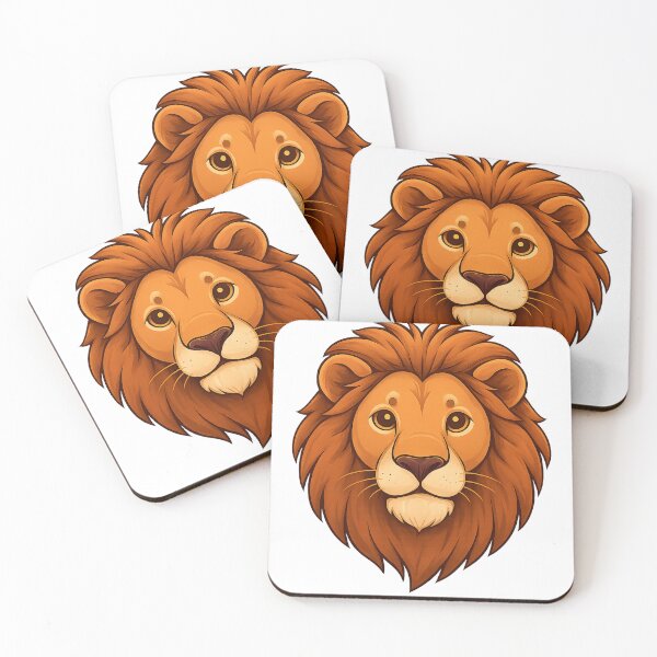 Item preview, Majestic Cute Lion Face Illustration designed and sold by HiteshArt111.