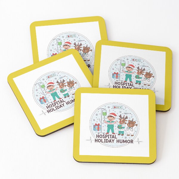 Item preview, New Year's Elf in the Hospital - Funny Christmas Design designed and sold by EdCraftProjects.