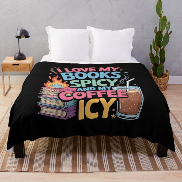 Item preview, Book Lover's I Love My Books Spicy and Coffee Icy designed and sold by lilLilaBatArt.