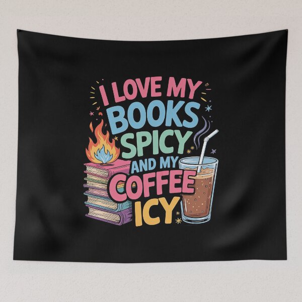Item preview, Book Lover's I Love My Books Spicy and Coffee Icy  designed and sold by lilLilaBatArt.