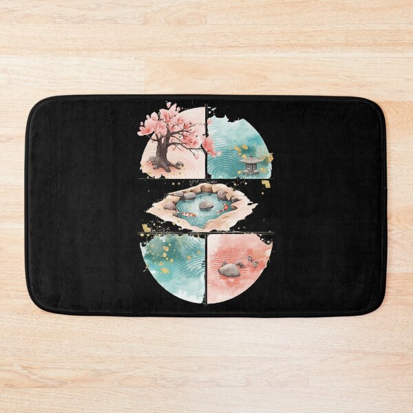 Item preview, Ikigai Zen Garden Watercolor Serenity designed and sold by ChicTrendz.