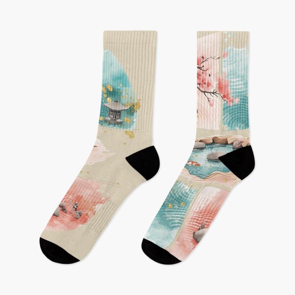Item preview, Ikigai Zen Garden Watercolor Serenity designed and sold by ChicTrendz.