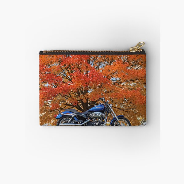 Item preview, Blue Cruiser Motorcycle under Autumn Tree designed and sold by MINE Design-Works.