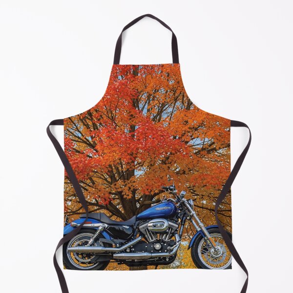 Item preview, Blue Cruiser Motorcycle under Autumn Tree designed and sold by MINE Design-Works.