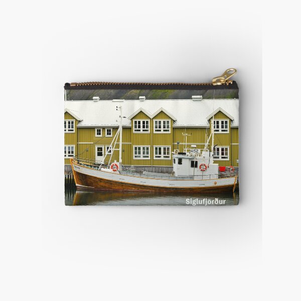Item preview, Small fishing town in a narrow fjord - Siglufjordur, Iceland. Original photography designed and sold by studio838.
