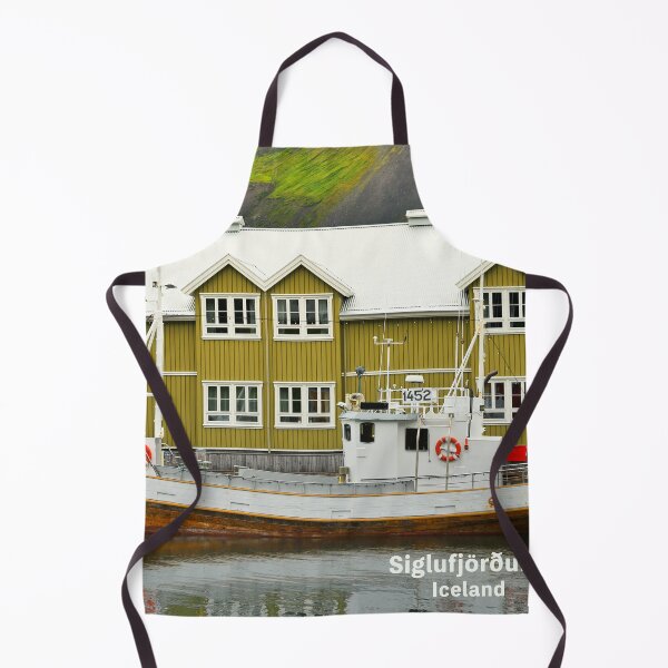 Item preview, Small fishing town in a narrow fjord - Siglufjordur, Iceland. Original photography designed and sold by studio838.