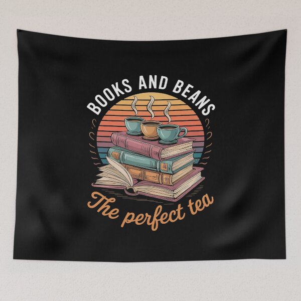 Item preview, Books And Coffee Lover Reading Caffeine Drinker Bookworm  designed and sold by lilLilaBatArt.