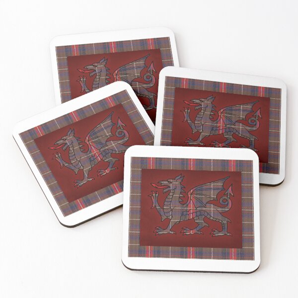 Item preview, ✨Griffiths Welsh Tartan – The Royal Line of Wales & y Ddraig Goch - the red dragon  designed and sold by WheelieGdArt.