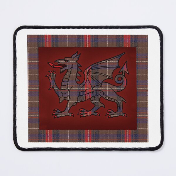 Item preview, ✨Griffiths Welsh Tartan – The Royal Line of Wales & y Ddraig Goch - the red dragon  designed and sold by WheelieGdArt.
