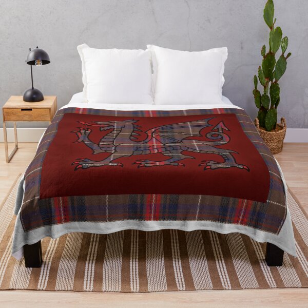 Item preview, ✨Griffiths Welsh Tartan – The Royal Line of Wales & y Ddraig Goch - the red dragon  designed and sold by WheelieGdArt.