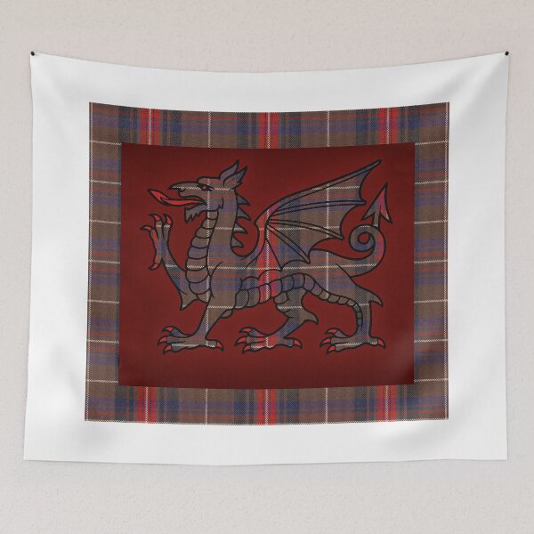 Item preview, ✨Griffiths Welsh Tartan – The Royal Line of Wales & y Ddraig Goch - the red dragon  designed and sold by WheelieGdArt.