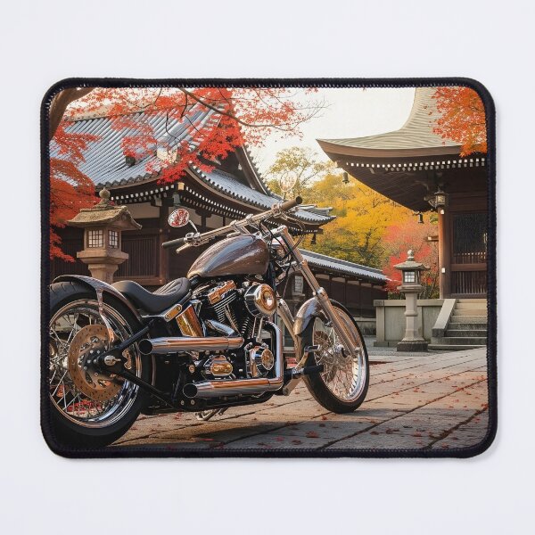 Item preview, Custom Cruiser Motorcycle in Autumn Temple designed and sold by MINE Design-Works.