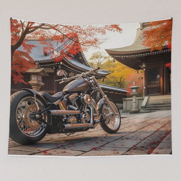 Item preview, Custom Cruiser Motorcycle in Autumn Temple designed and sold by MINE Design-Works.
