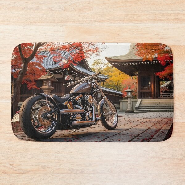Item preview, Custom Cruiser Motorcycle in Autumn Temple designed and sold by MINE Design-Works.