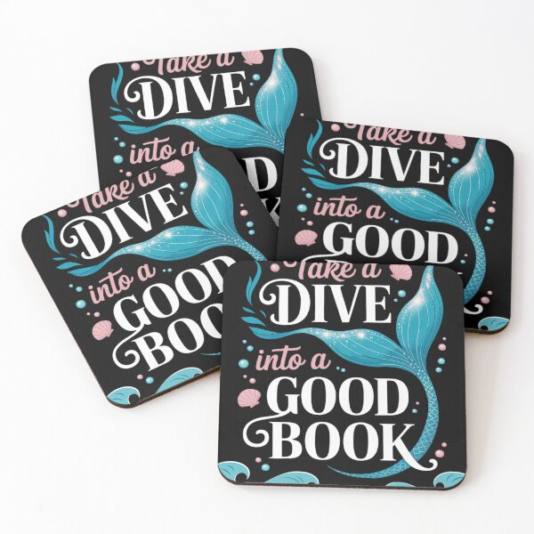 Item preview, Cute Mermaid Librarian Teacher Dive Into A Good Book Reading  designed and sold by RoyTill0Art.