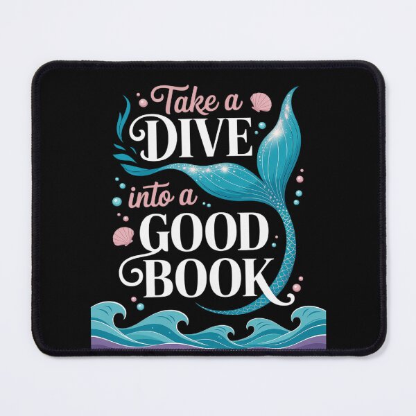 Item preview, Cute Mermaid Librarian Teacher Dive Into A Good Book Reading  designed and sold by RoyTill0Art.