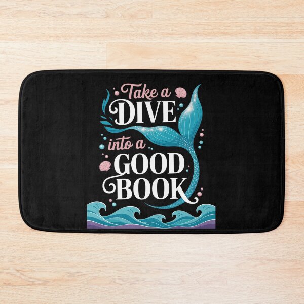 Item preview, Cute Mermaid Librarian Teacher Dive Into A Good Book Reading  designed and sold by RoyTill0Art.