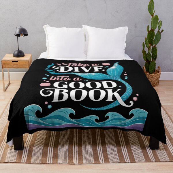 Item preview, Cute Mermaid Librarian Teacher Dive Into A Good Book Reading  designed and sold by RoyTill0Art.