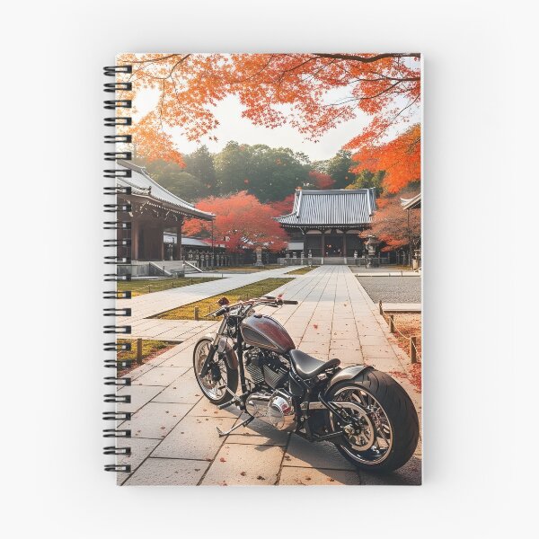 Item preview, Custom Cruiser Motorcycle in Autumn Temple designed and sold by MINE Design-Works.