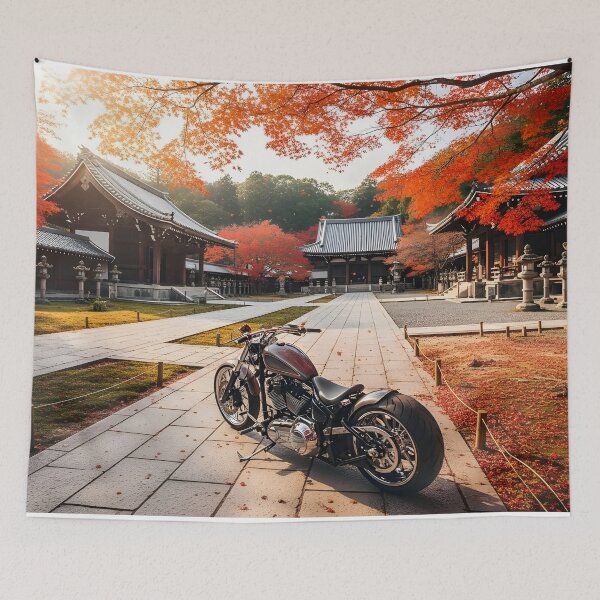 Item preview, Custom Cruiser Motorcycle in Autumn Temple designed and sold by MINE Design-Works.