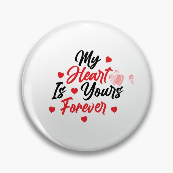 Item preview, My Heart Is Yours Forever – Romantic Typography Design” designed and sold by Fouziaart08.