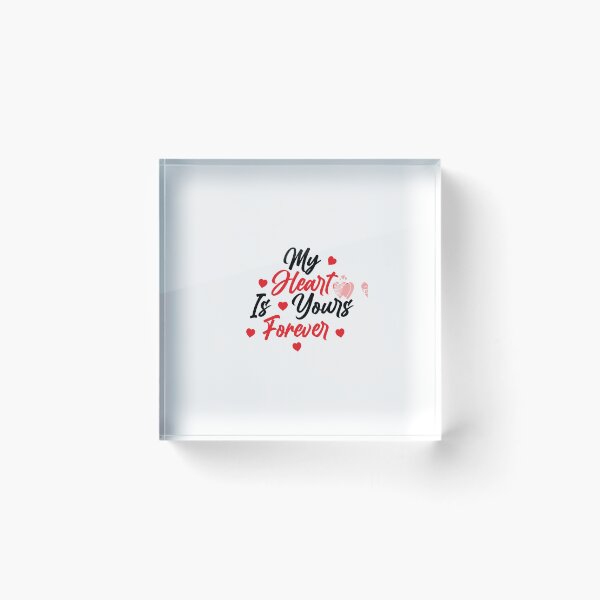 Item preview, My Heart Is Yours Forever – Romantic Typography Design” designed and sold by Fouziaart08.