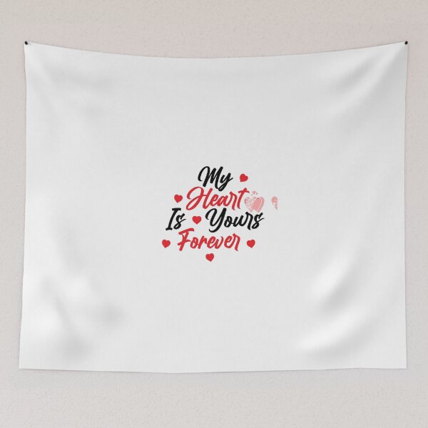 Item preview, My Heart Is Yours Forever – Romantic Typography Design” designed and sold by Fouziaart08.