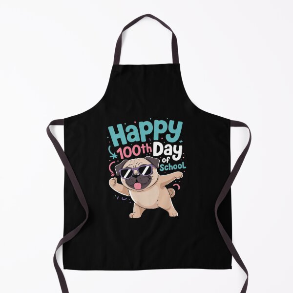 Item preview, Dab Pug Dog Pet Owner Kids Happy 100th Day Of School  designed and sold by RsFilsingerArt.