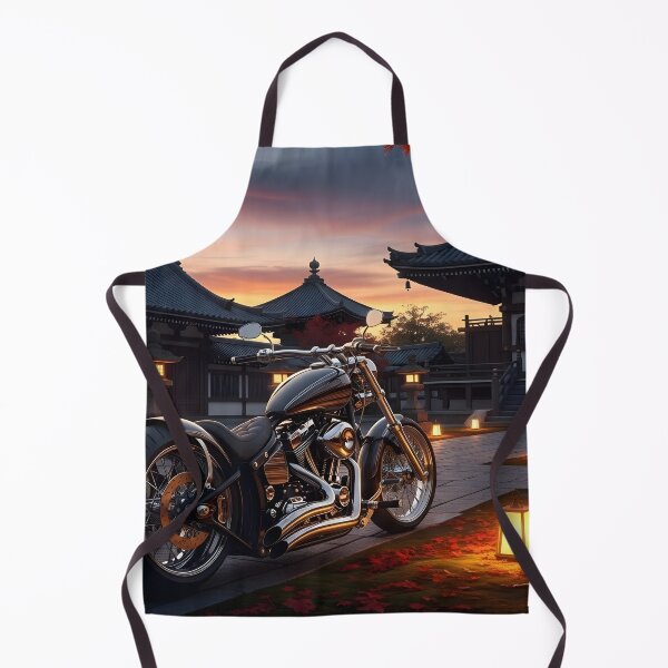 Item preview, Custom Motorcycle at Sunset Temple Path designed and sold by MINE Design-Works.