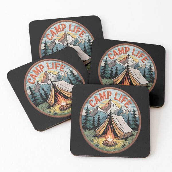 Item preview, Camp Life Where Mountains Embrace Adventure Outdoor Living designed and sold by StuffNestie.