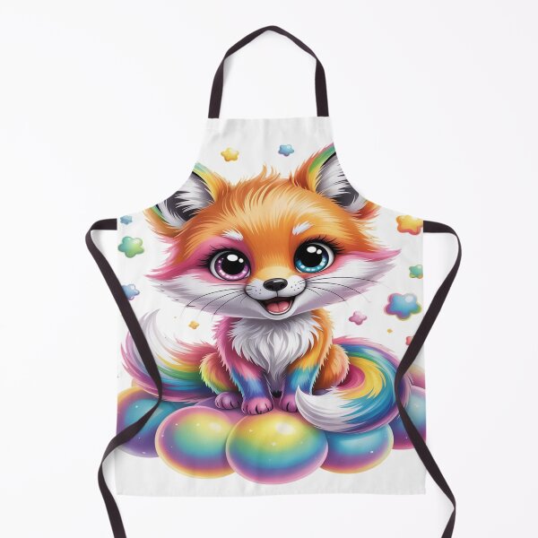 Item preview, Adorable Rainbow Fox – Kawaii Magical Pastel Art Illustration designed and sold by RBToper.