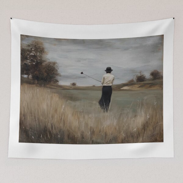 Item preview, Woman Golfing on a Cloudy Day designed and sold by lautir.