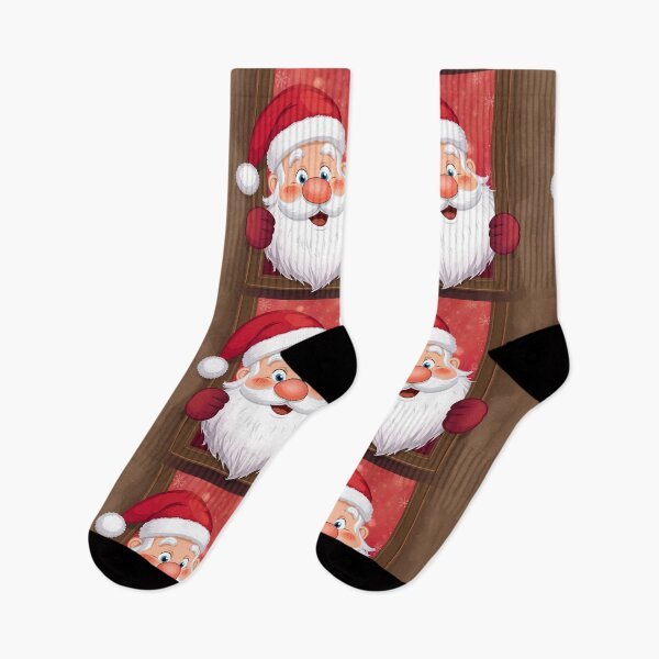 Item preview, Cheerful Santa Peeking Illustration – Warm and Joyful Christmas Art designed and sold by PixelVibe782.