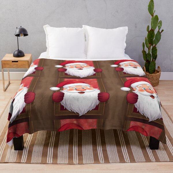 Item preview, Cheerful Santa Peeking Illustration – Warm and Joyful Christmas Art designed and sold by PixelVibe782.