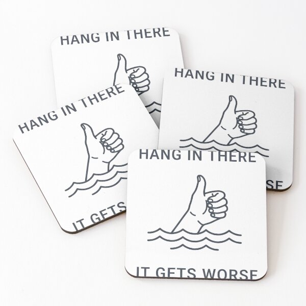 Item preview, Hang in there it gets worse - thumb-up hand rising from water designed and sold by GagShots.