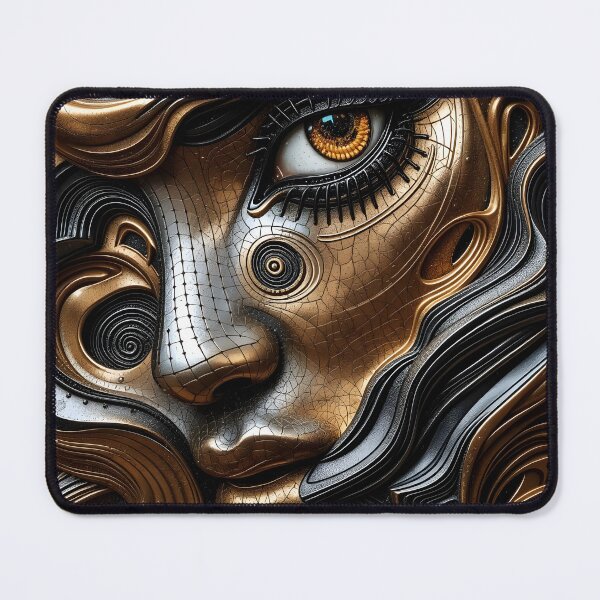Item preview, Black Marble Gold Flow Border designed and sold by Mythinkingart.