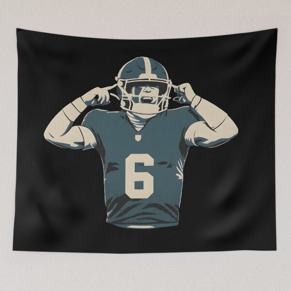 Item preview, Jaxson Dart #6 Duotone Print: NY Giants Rookie QB Fan Art – Vintage NFL Throwback Wall Decor for Big Blue Die-Hards & Tailgate Legends designed and sold by WAUZ.