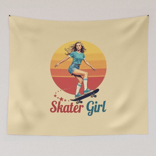 Item preview, Sunset Skater Girl on a Skateboard designed and sold by DigitalPartisan.
