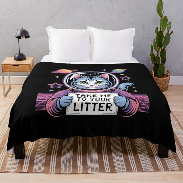 Item preview, Take Me To Your Litter Funny Cat Ufo Alien Space designed and sold by CaraRuth.