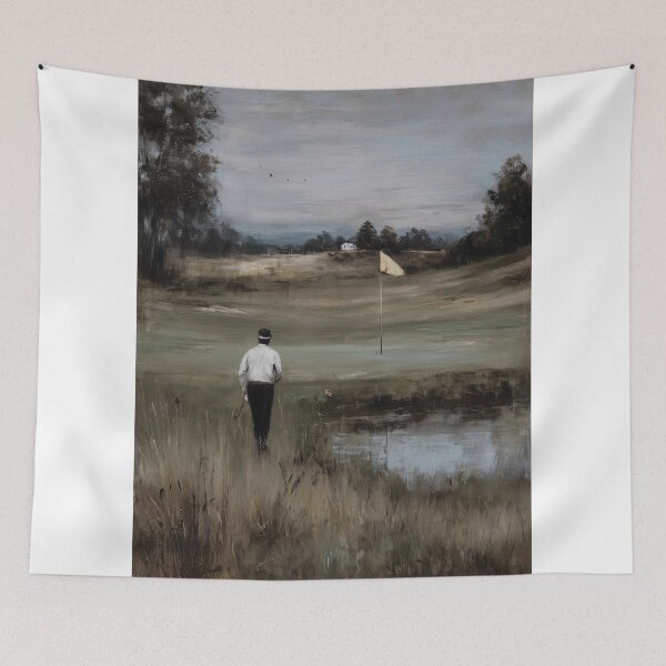 Item preview, Golfista solitario en el campo designed and sold by lautir.