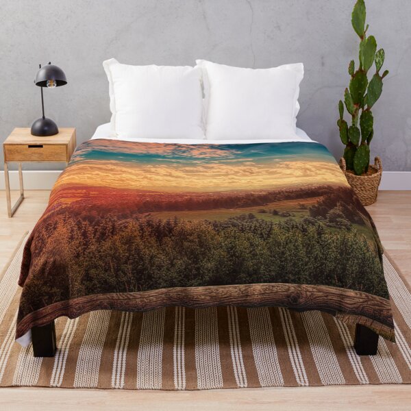 Item preview, Pine Trees Under Blue Sky during Golden Hour designed and sold by Ataqhin.