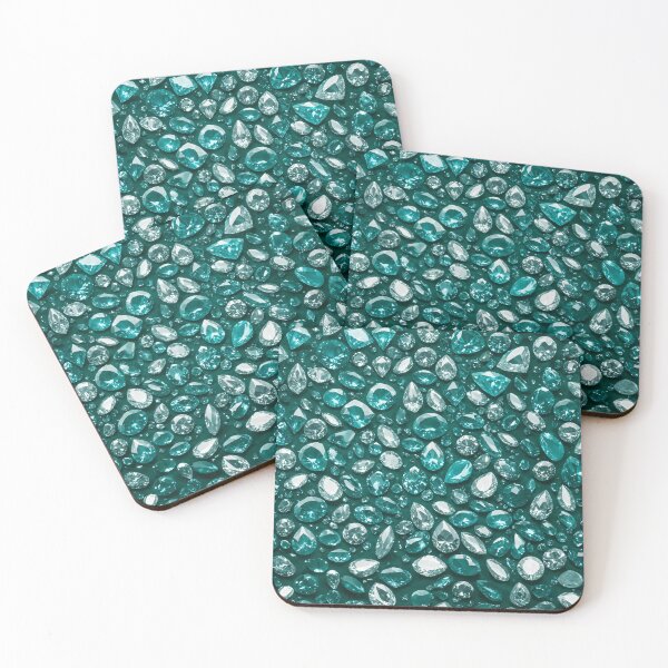 Item preview, sparkling green and turquoise gemstones, diamonds, crystals designed and sold by DigitalPartisan.