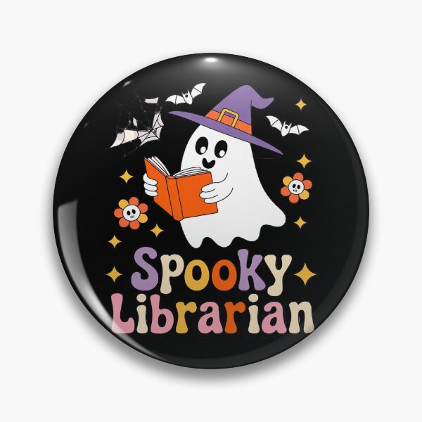 Artikelvorschau, Groovy Spooky Librarian Halloween Library ghost Librarian entworfen und verkauft von RoyTill0Art.
