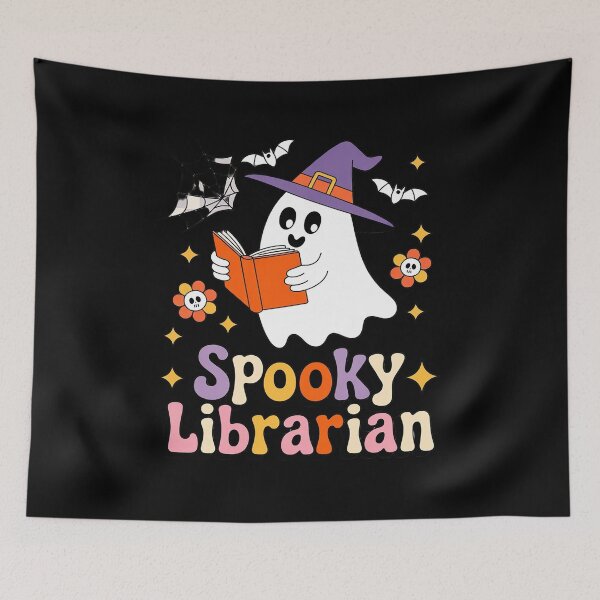 Item preview, Groovy Spooky Librarian Halloween Library ghost Librarian  designed and sold by RoyTill0Art.
